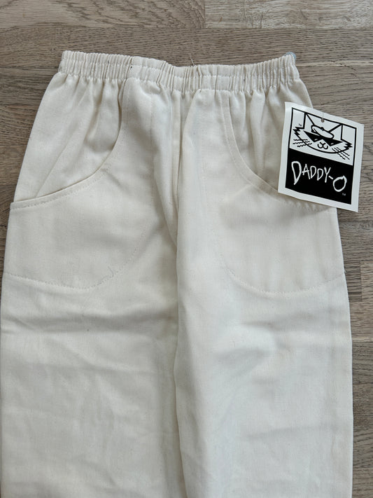 White/Cream Colored Flannel Pants (Pre-Loved) Size 3t - tags still on - Daddy-O