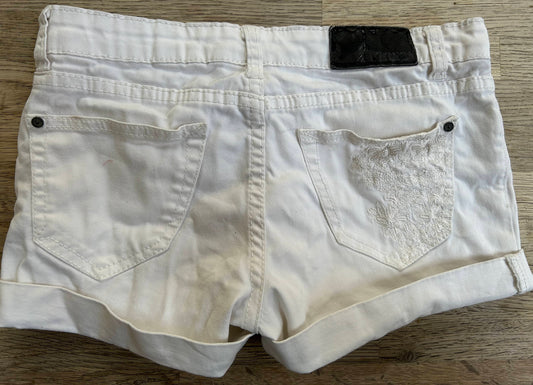 White Denim Shorts (Pre-Loved) Size 14