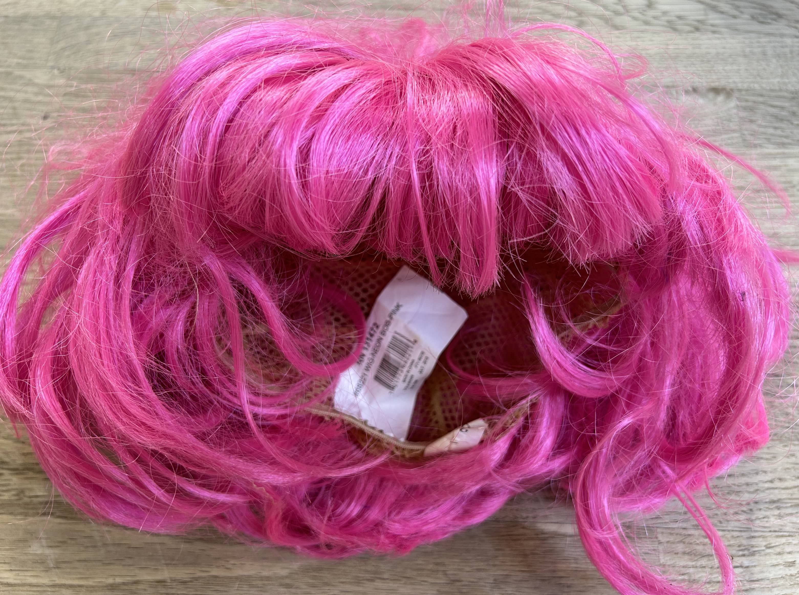 Child - Pink Wig with short hair, bangs (pre-loved)