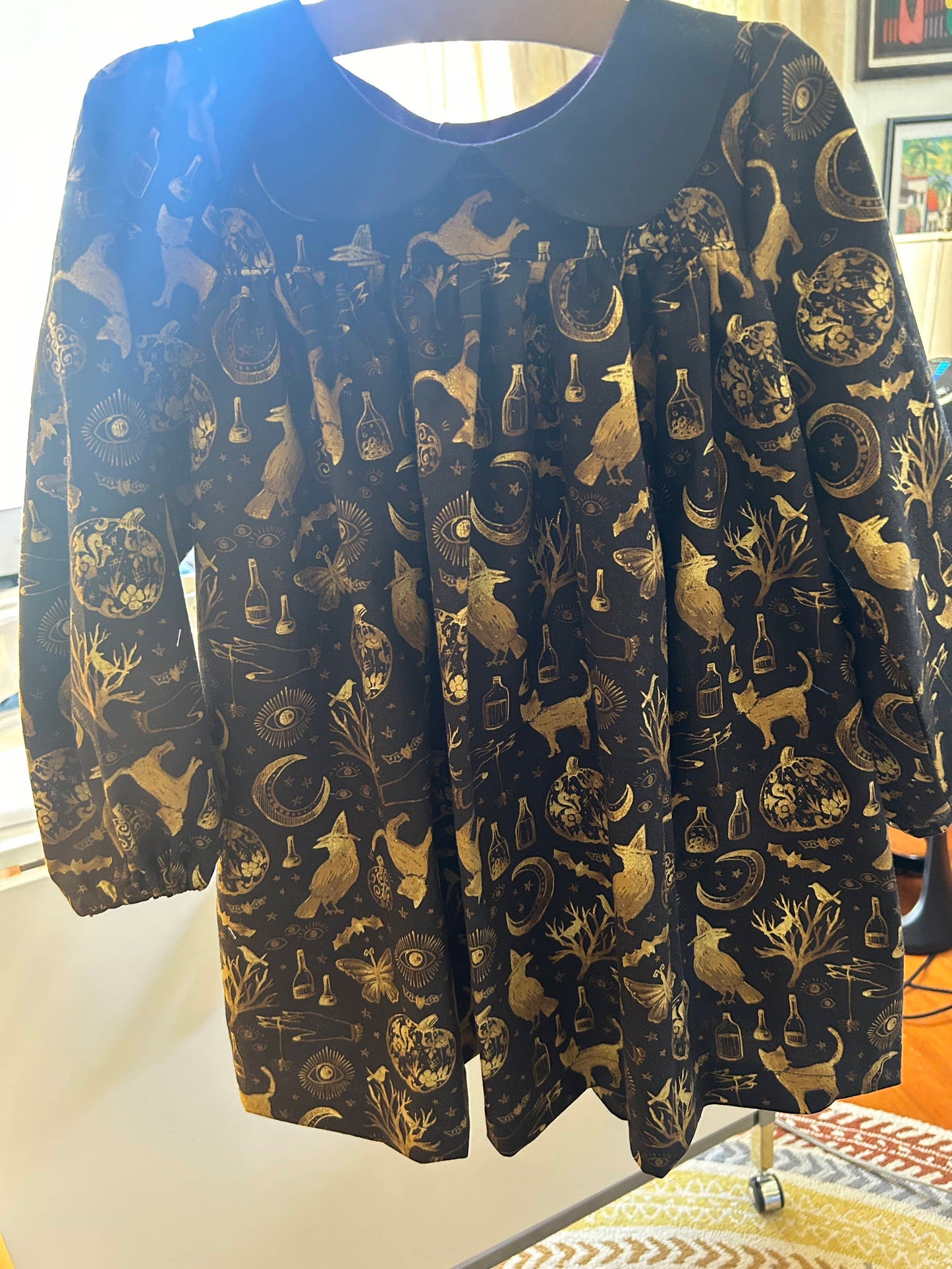 Black & Gold Vintage Style Witch Dress (NEW) Size 4t