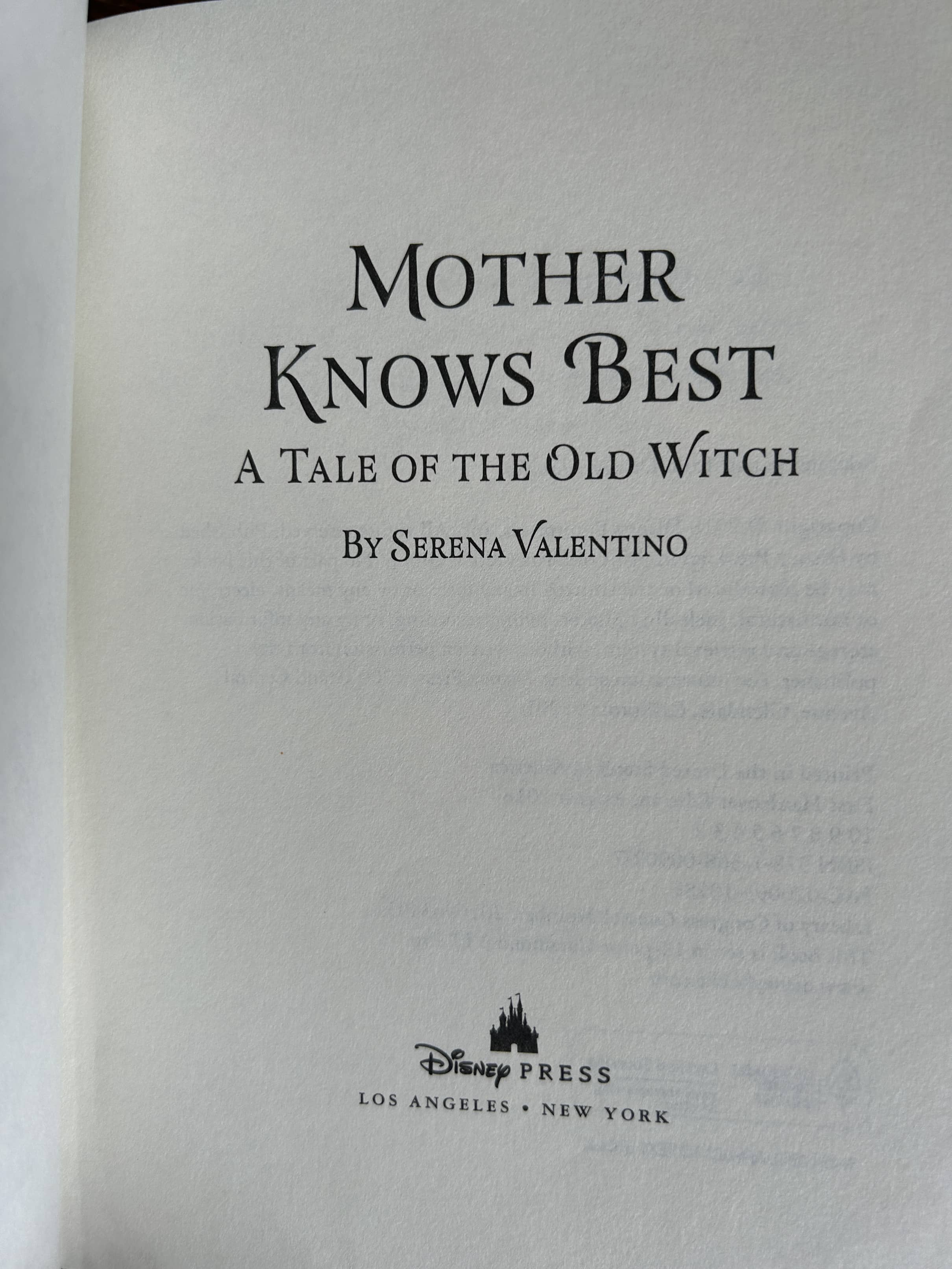 Mother Knows Best - A Tale of the Old Witch - Valentino - Disney Press