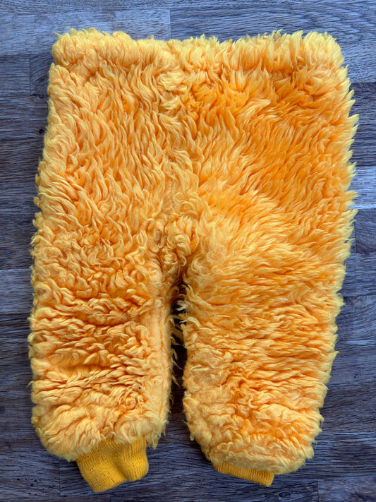 Fuzzy Bright Yellow Pants (Pre-Loved) Size 12 months