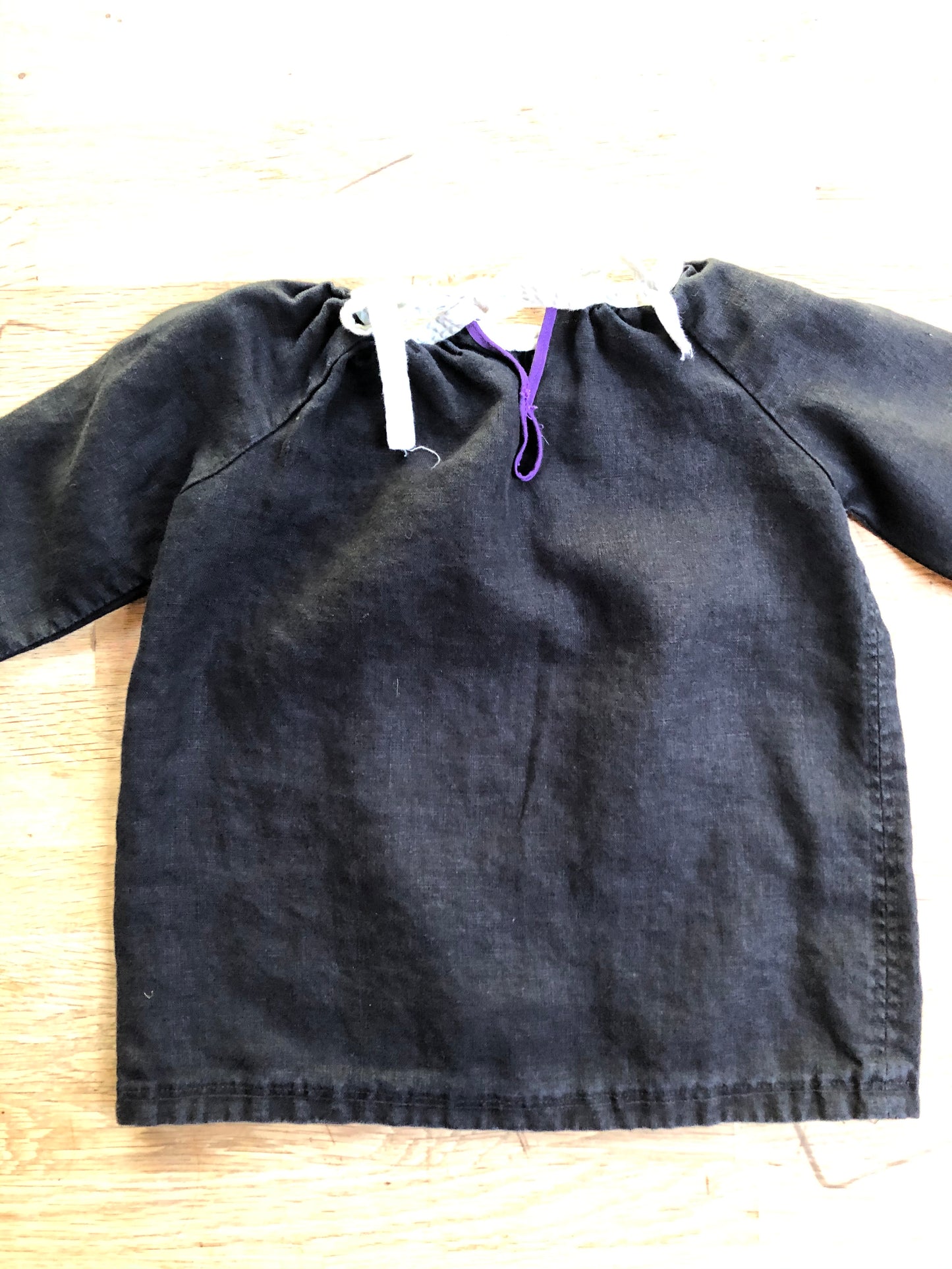 Black Linen Space Shirt - Size 3/4t (Pre-Loved)