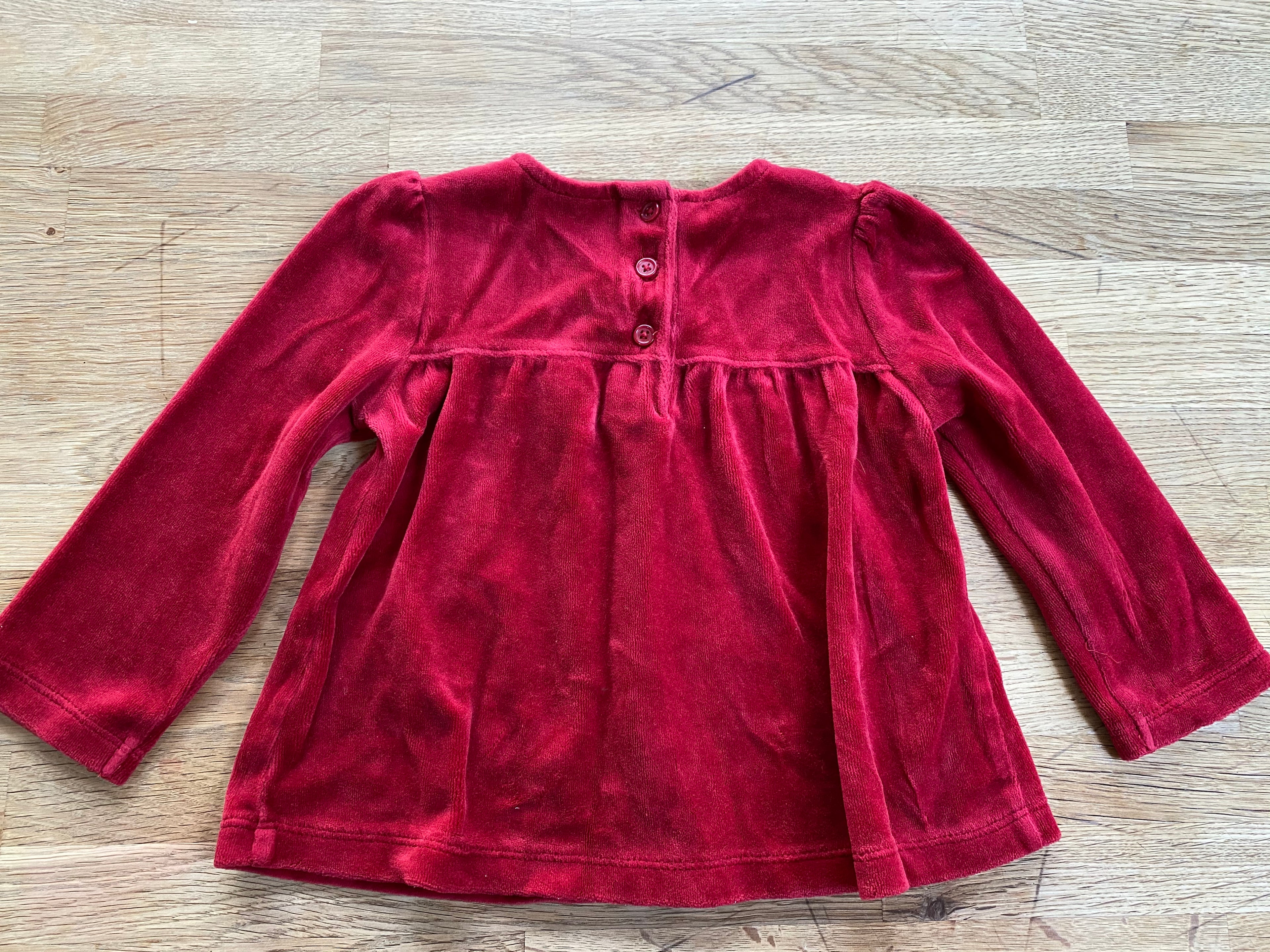 Red, Festive Holiday Top  (Pre-Loved) Size 2t | Gymboree