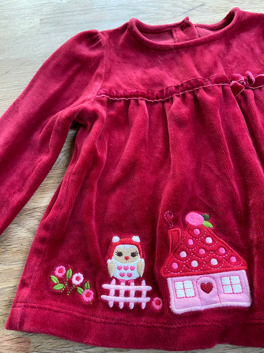 Red, Festive Holiday Top by Gymboree- Size 2t (Pre-Loved)