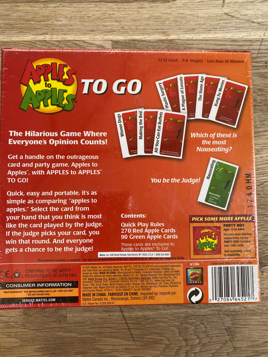 Apples to Apples To Go Game (New & Unopened)