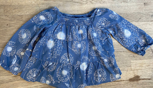 Blue Dandelions Shirt (Pre-Loved) Size 6-12 Months - Baby Gap