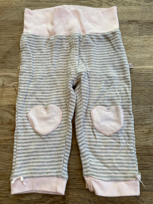 BOB der Bar Striped Pants with Heart Knees (Pre-Loved) Size 3-6 Months