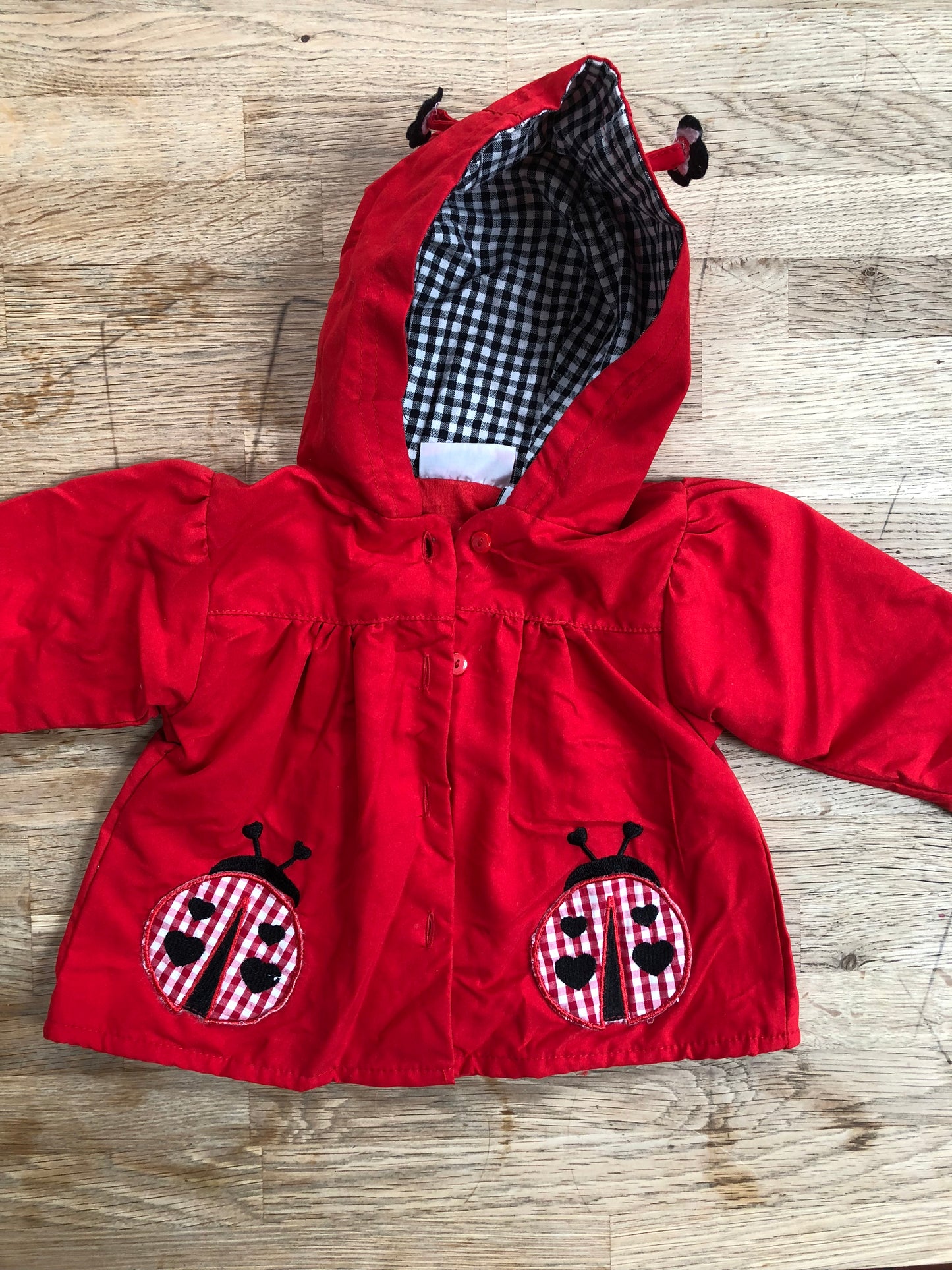 Red Ladybug Jacket - Size 6-8mo