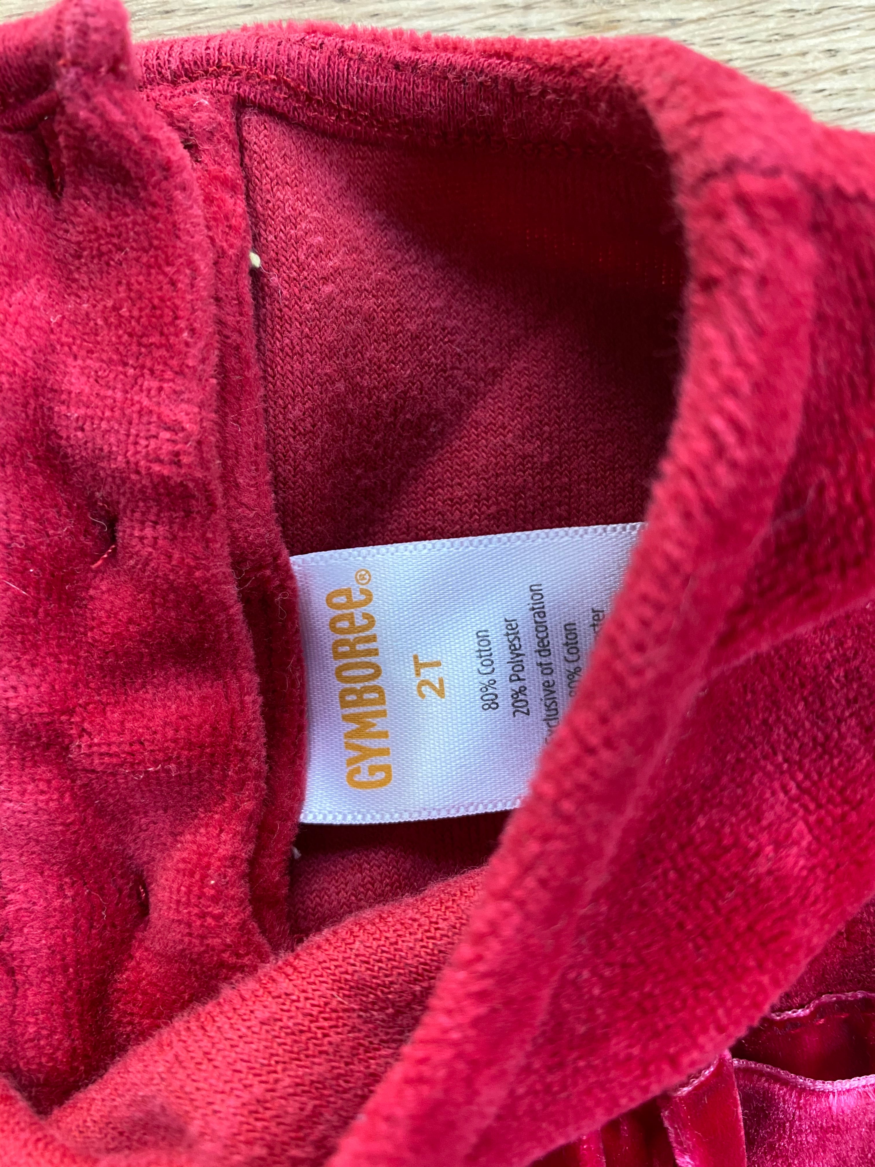 Red, Festive Holiday Top  (Pre-Loved) Size 2t | Gymboree