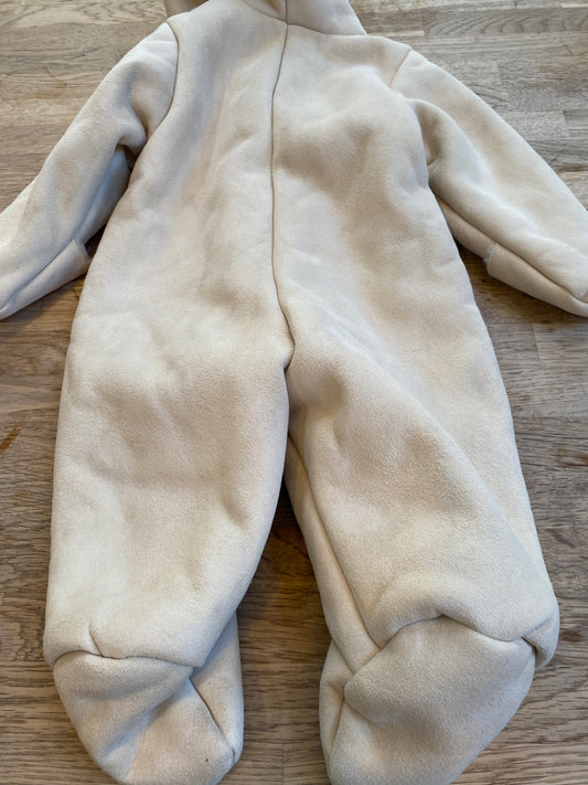 First Impressions - Infant Snowsuit - Suede with Faux Fur Lining (Pre-Loved) 3-6Mo