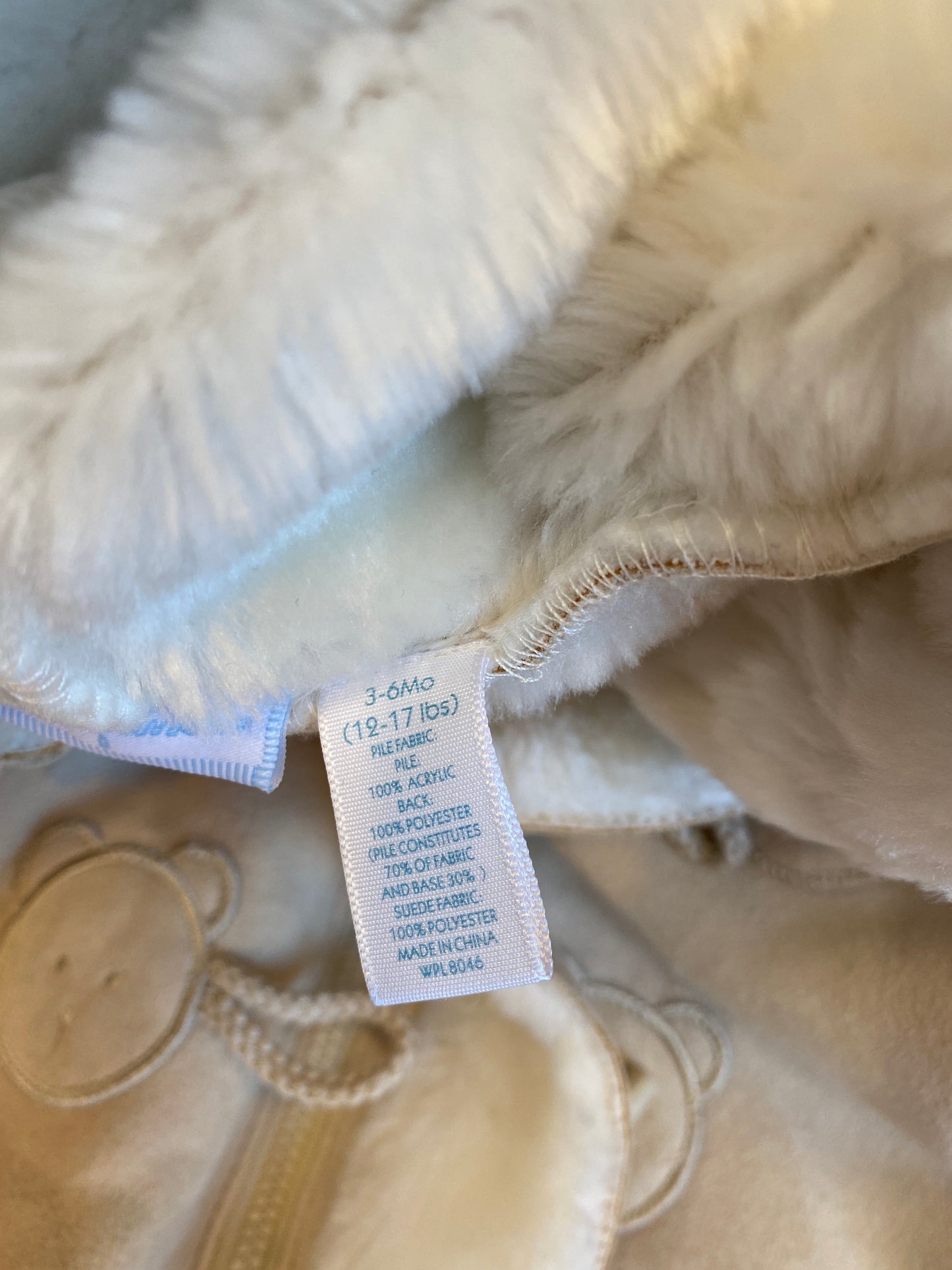 First Impressions - Infant Snowsuit - Suede with Faux Fur Lining (Pre-Loved) 3-6Mo