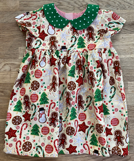 Gingerbread Cookies Dress - Size 18/24 months, 3t (NEW) - Ready to Ship