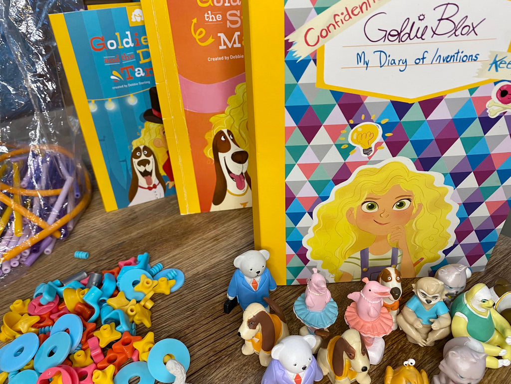 Goldie Blox Engineering Set (Pre-Loved) - STEM Toy, Characters and books included