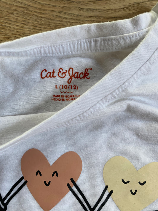 Hearts T-shirt (Pre-Loved) Size 10/12 - Cat & Jack