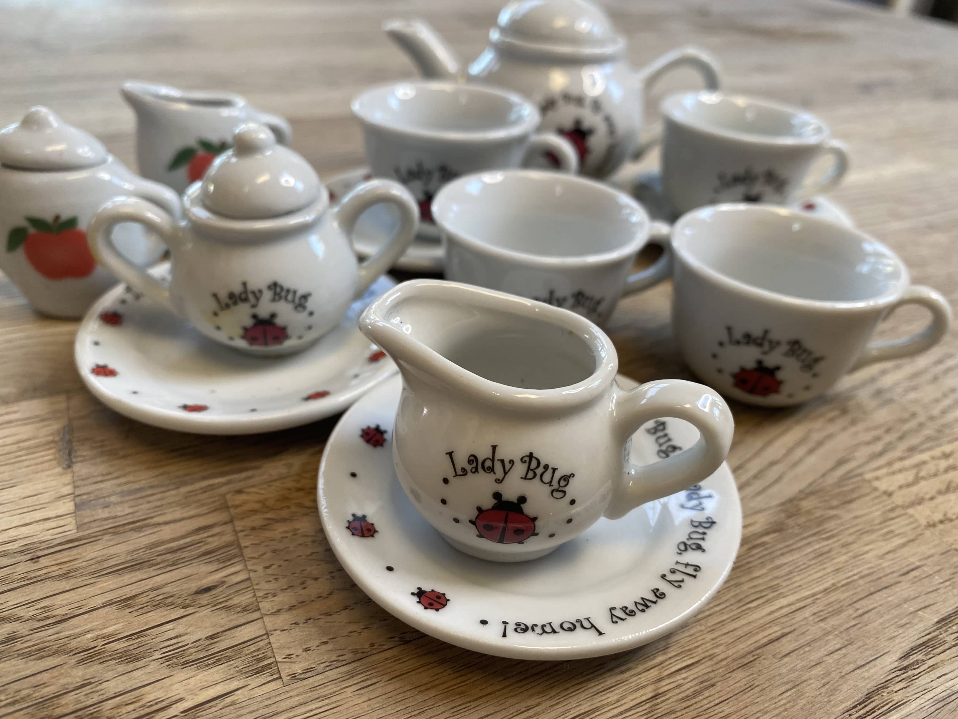 Schylling Miniature Ladybug Porcelain Tea Set UNABLE TO SHIP – Wolf  Bandit  the Pup Brigade