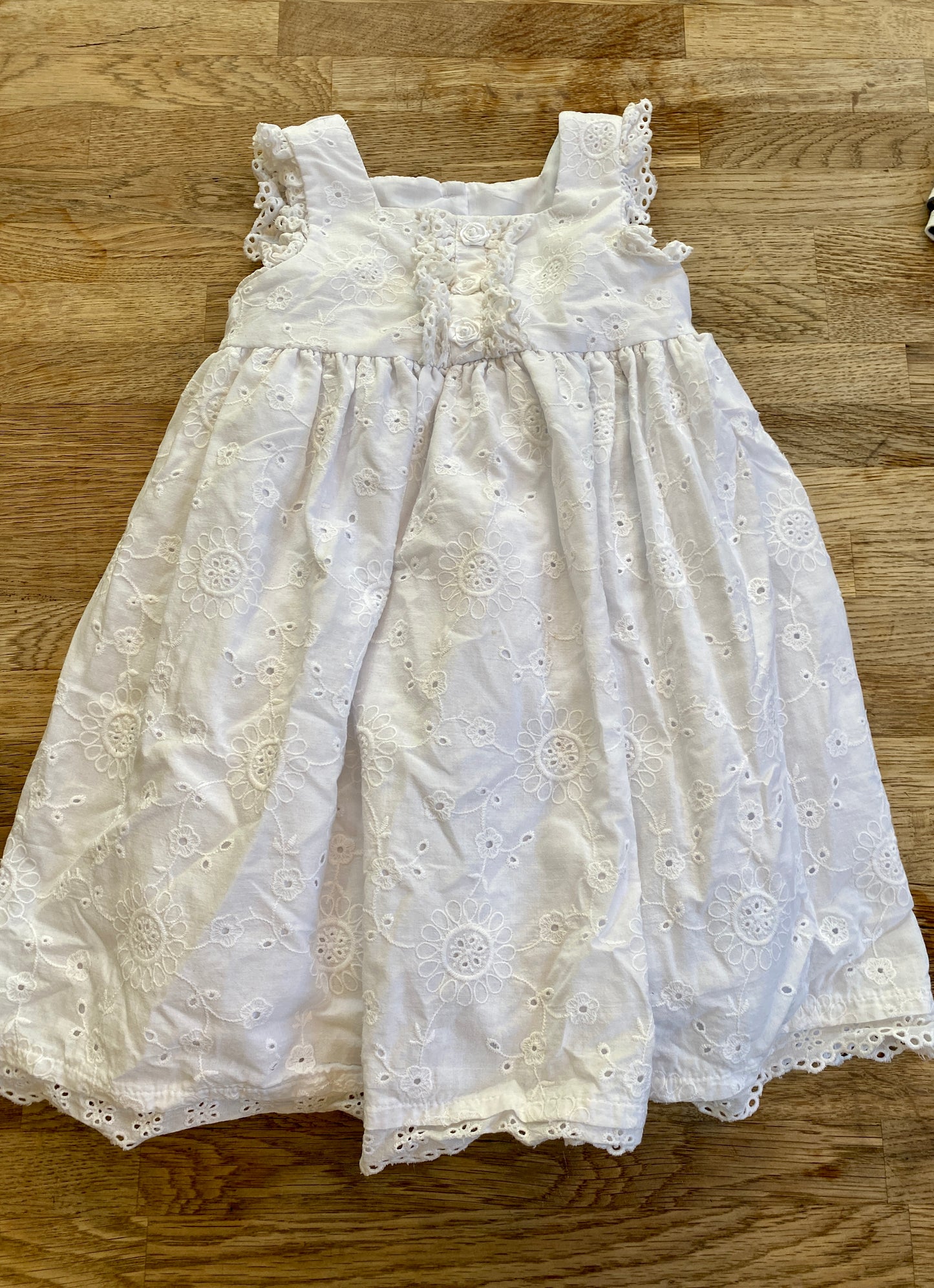 Laura Ashley White Eyelet Dress (Pre-Loved) 3t