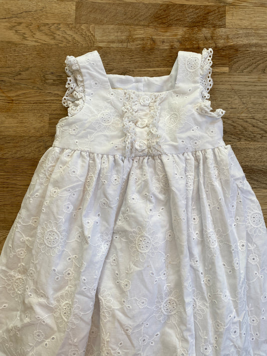 Laura Ashley White Eyelet Dress (Pre-Loved) 3t
