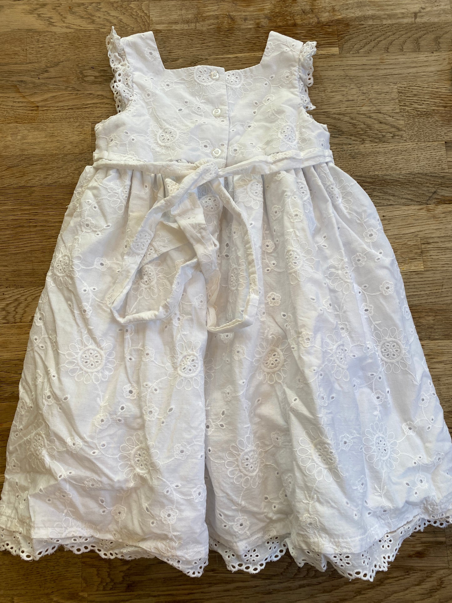 Laura Ashley White Eyelet Dress (Pre-Loved) 3t