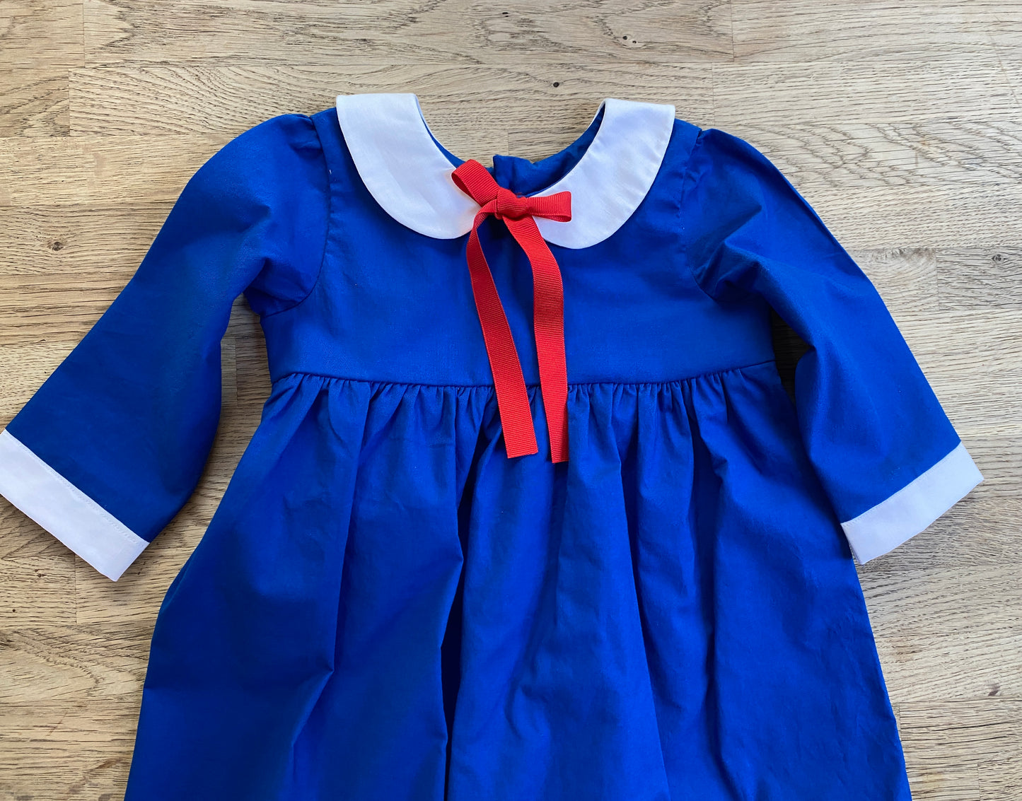 Royal Blue Madeline Inspired Dress with Peter Pan Collar (MADE TO ORDER)