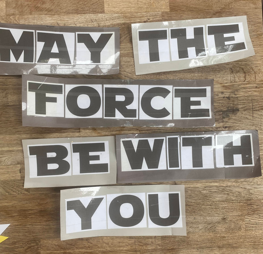 Star Wars Party Kit (Pre-Loved) - Plastic table cloth, banner, sign