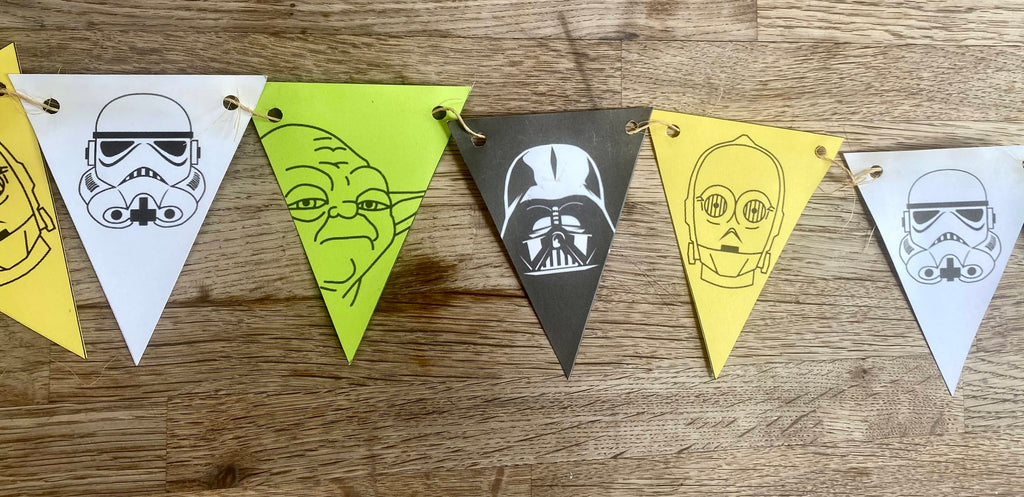 Star Wars Party Kit (Pre-Loved) - Plastic table cloth, banner, sign