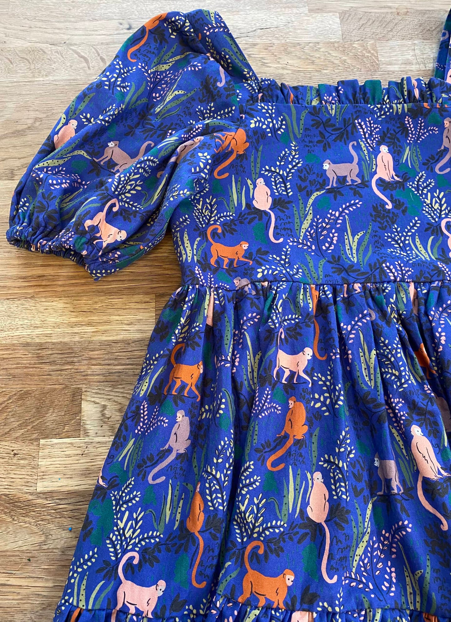 Blue Jungle Print Dress (Pre-Loved) Size 10