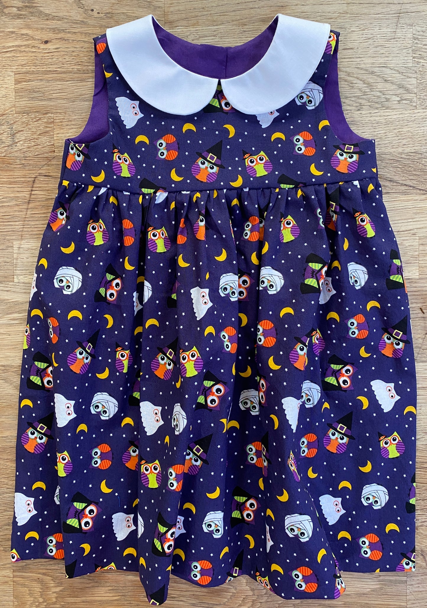 Purple Halloween Owls Dress (NEW) Size 2t - Ready to Ship