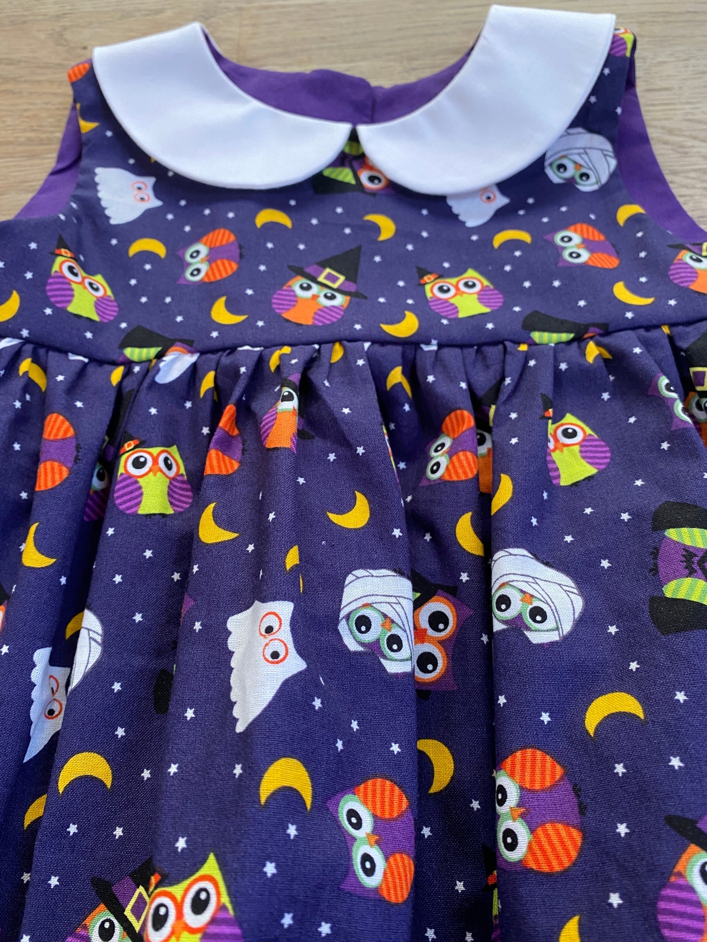 Purple Halloween Owls Dress (NEW) Size 2t - Ready to Ship