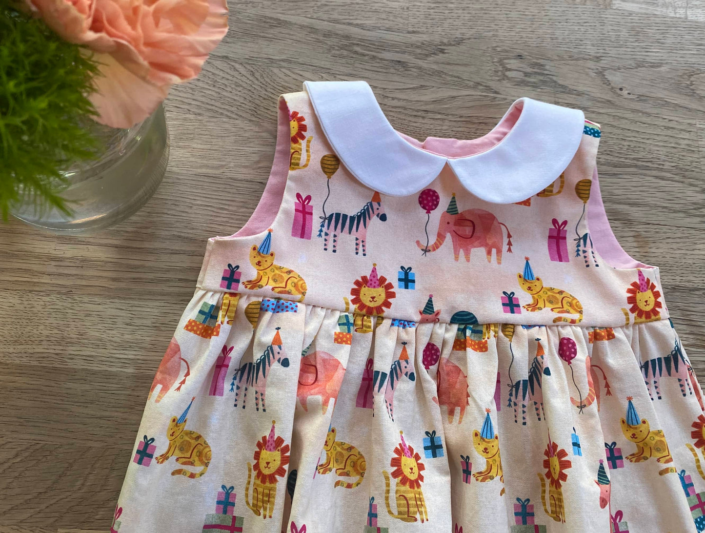 Party Animals Dress with Peter Pan Collar (SAMPLE) Size 18/24 Months