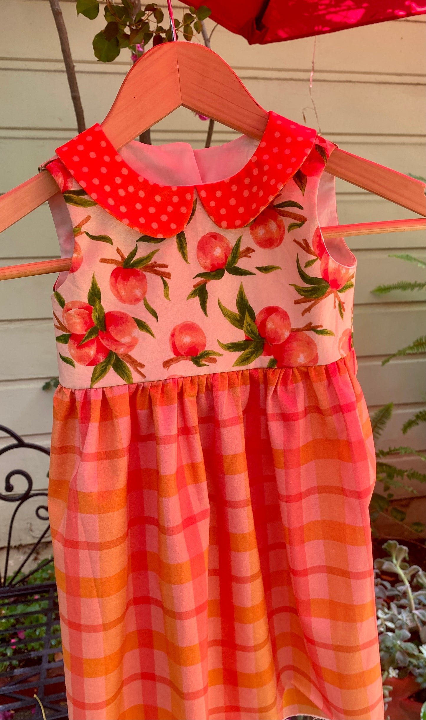 Sweet As Peaches Vintage Style Dress - 2t Ready to Ship