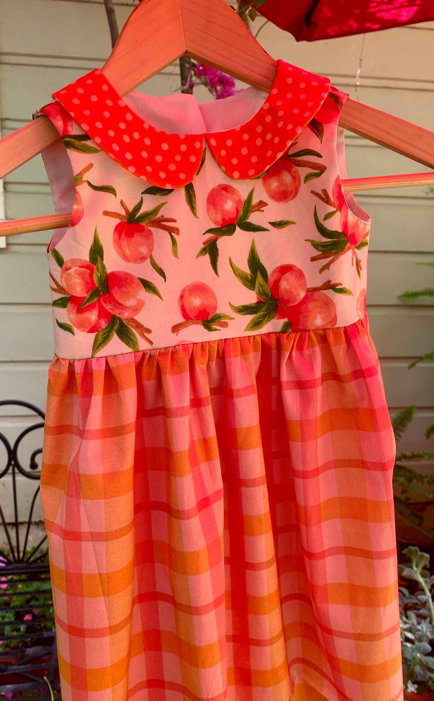 Sweet As Peaches Vintage Style Dress - 2t Ready to Ship