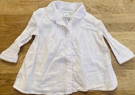 White Collared Button-down Shirt by Ralph Lauren (Pre-Loved) 9Months