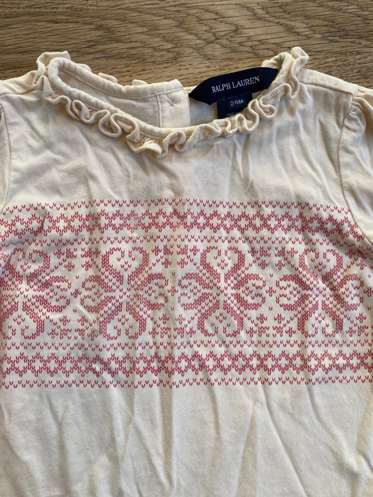 Ralph Laura Red Holiday Top (Pre-Loved) Size 24 Months