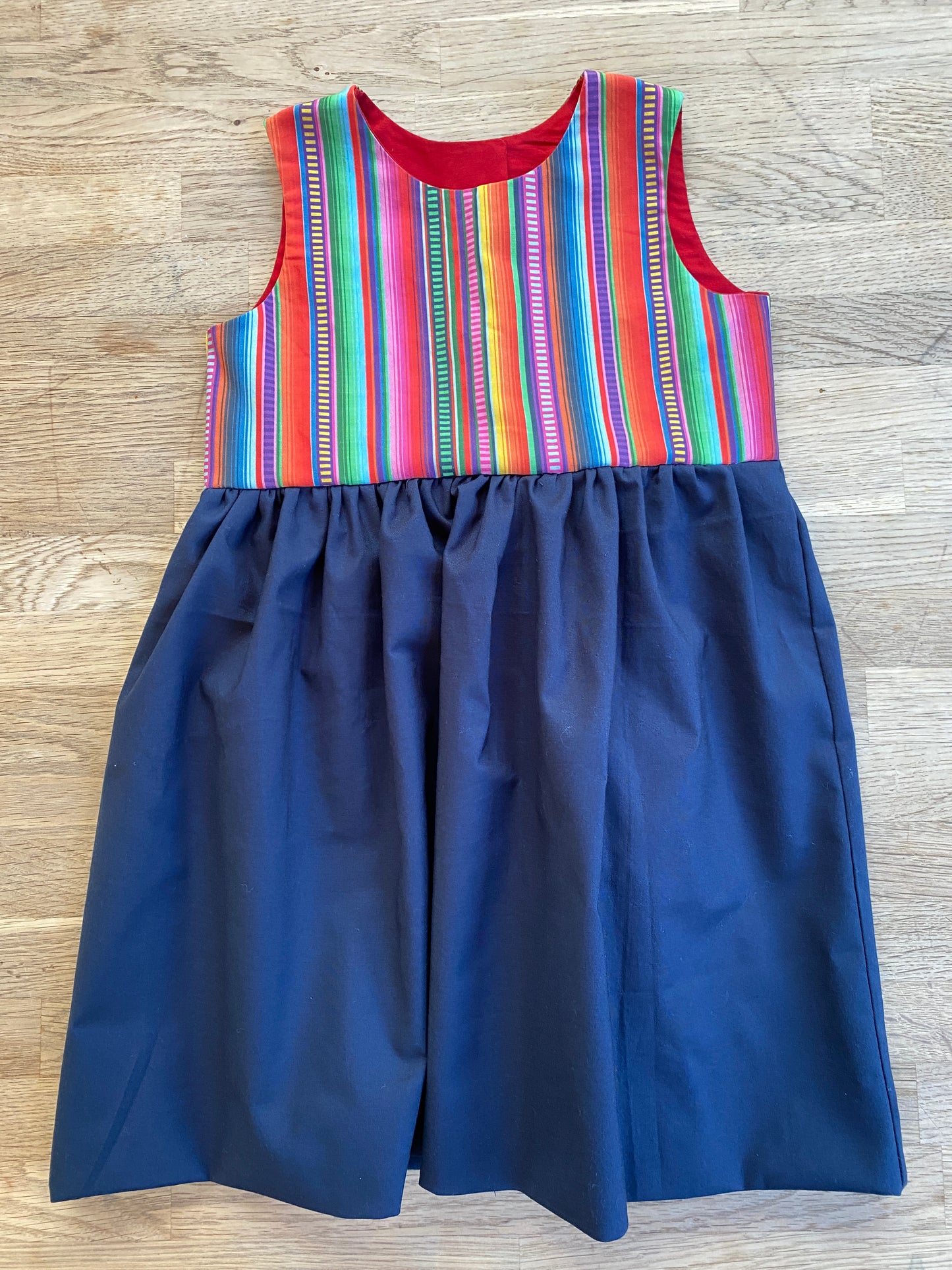 Rainbow - Navy Serape Dress - 3t - (NEW) - Ready to Ship