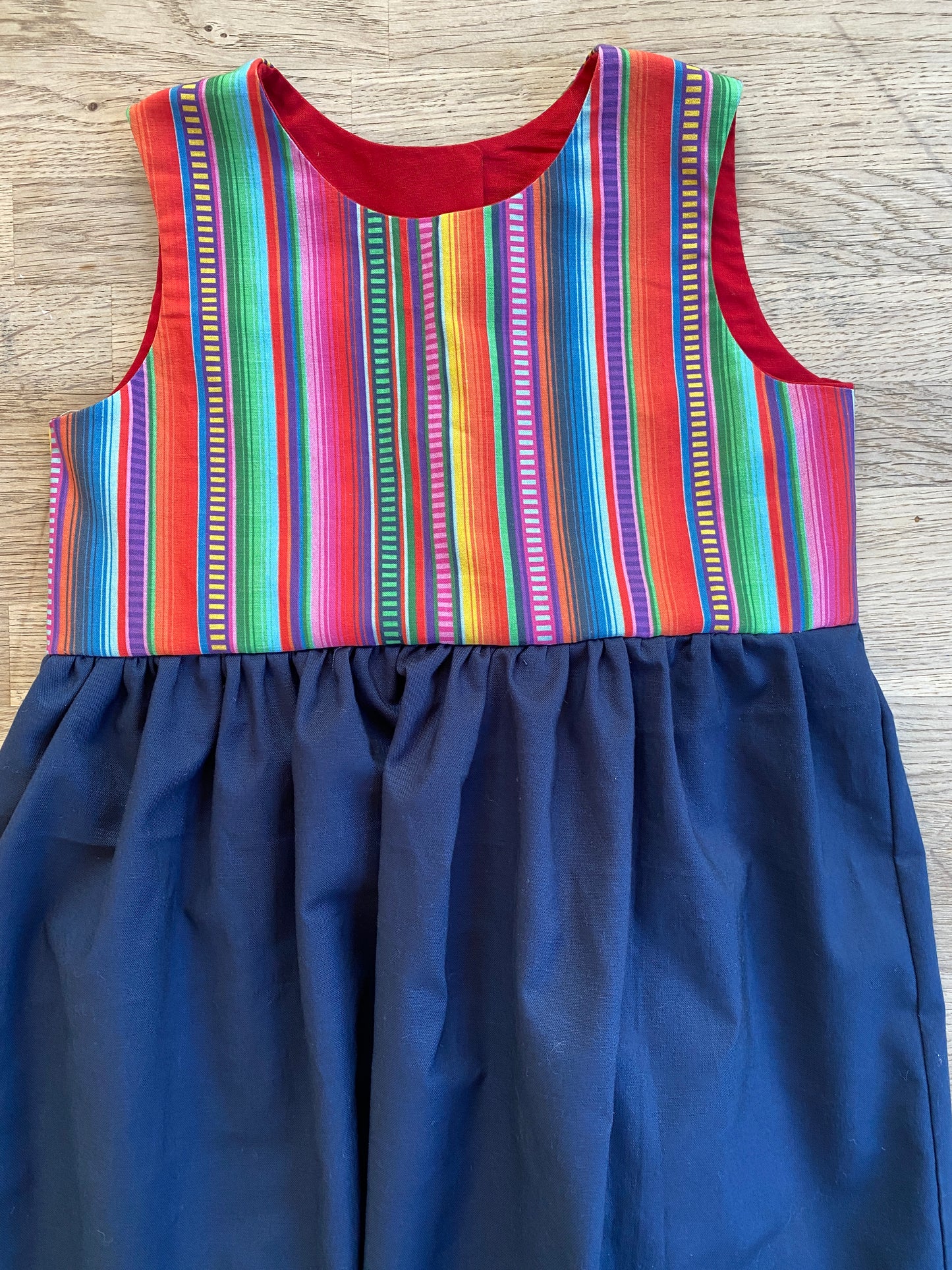 Rainbow - Navy Serape Dress - 3t - (NEW) - Ready to Ship