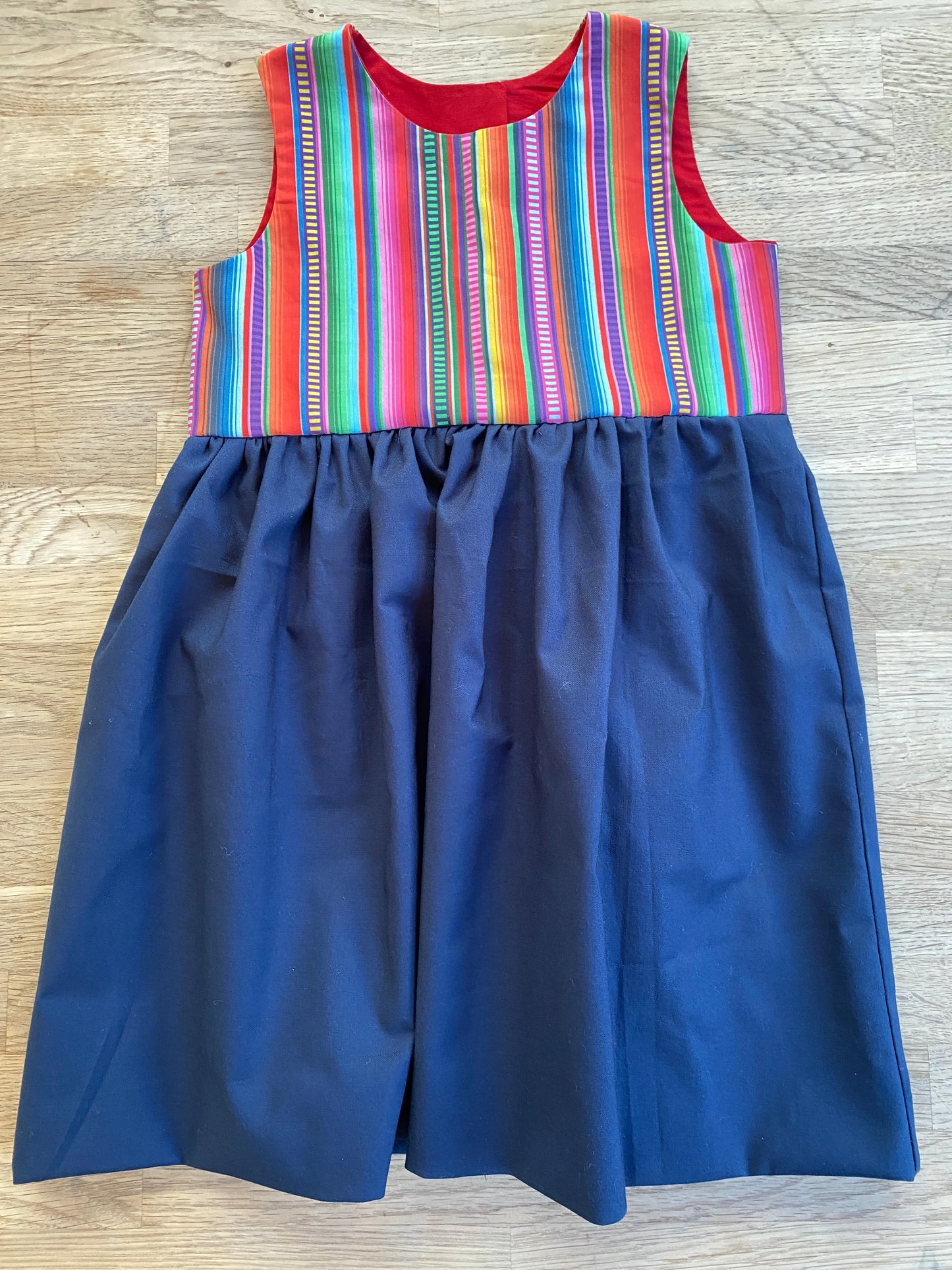 Rainbow - Navy Serape Dress - 3t - (NEW) - Ready to Ship