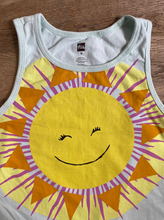 Mint Sunburst Tank Top by Tea Collection (Pre-Loved) Size 12