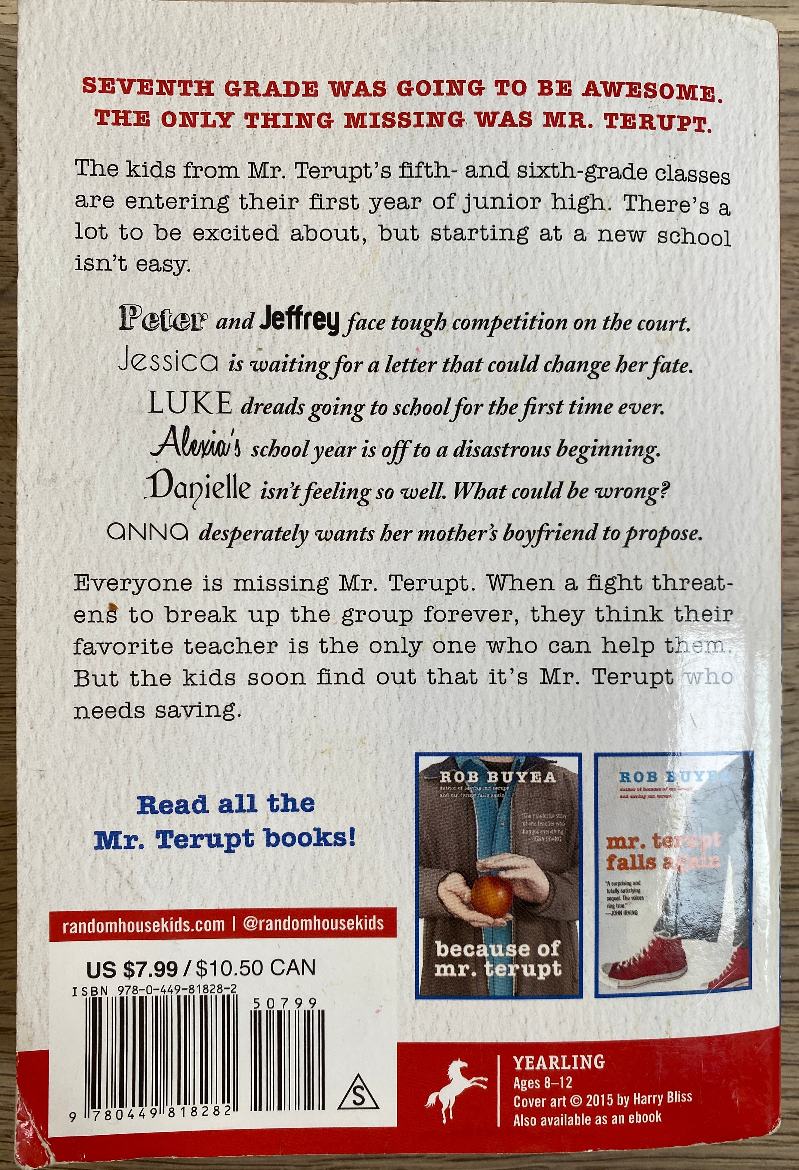 Saving Mr. Terupt by Rob Buyea