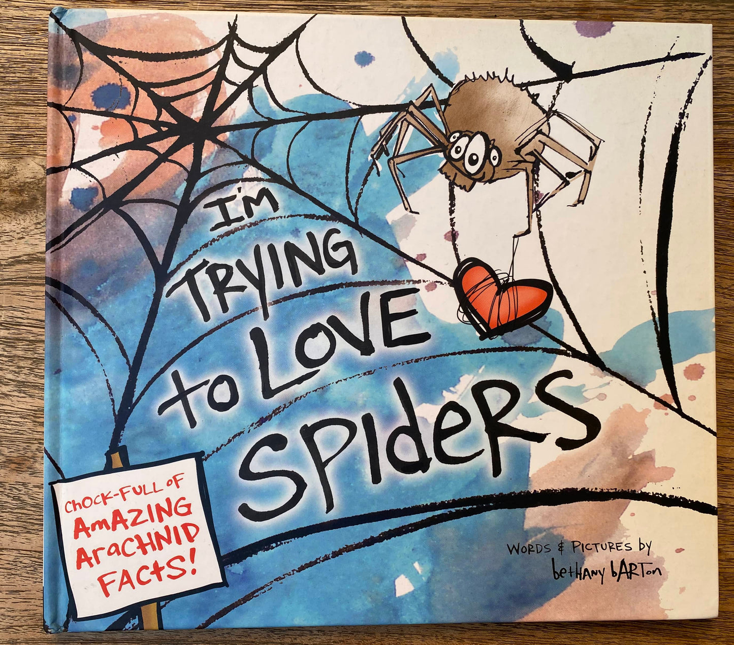 I'm Trying to Love Spiders - Book + Spider Rings + Plastic Table Runner