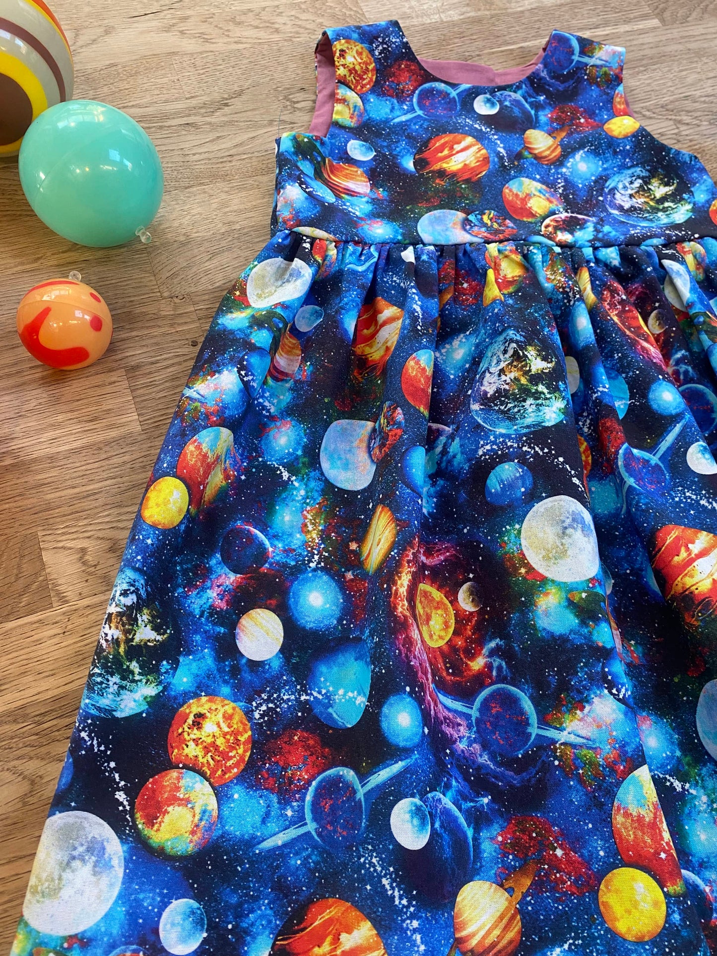 Blue Planets Dress (SAMPLE) Size 3t