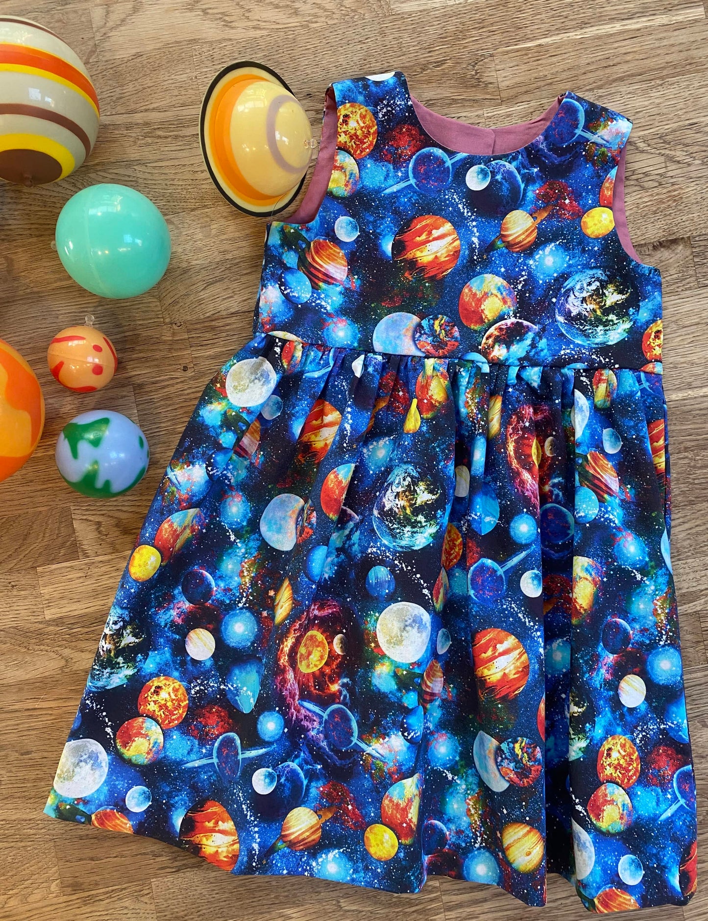 Blue Planets Dress (MADE TO ORDER)