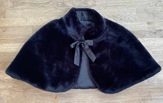Black Faux Fur Bolero (Pre-Loved) Size M