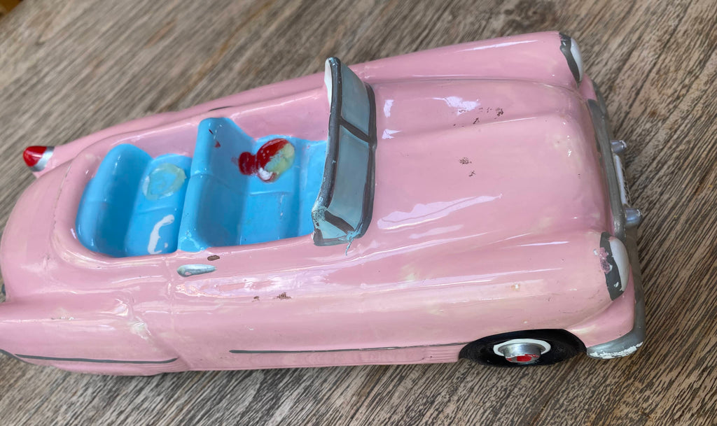 Kitty Cucumber Musical Collectible 1989 'Just Married' Pink Cadillac Convertible