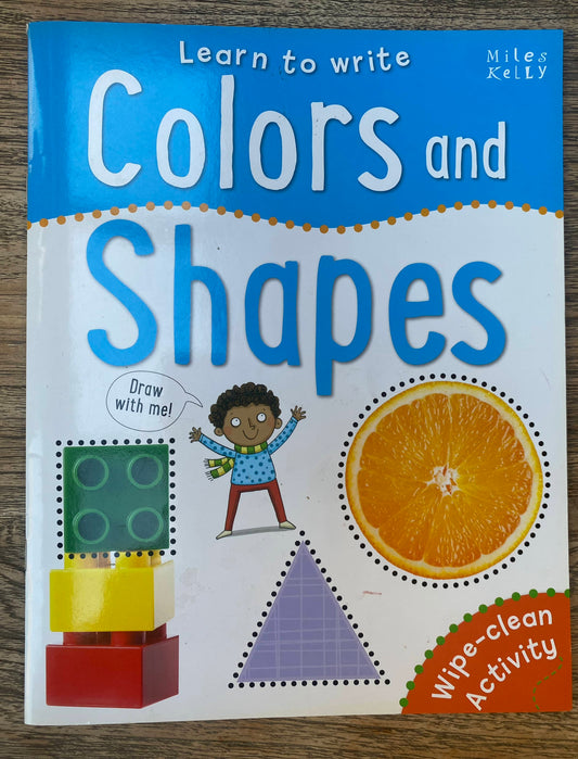 Learn to Write - Colors and Shapes - Wipe-Clean Activity