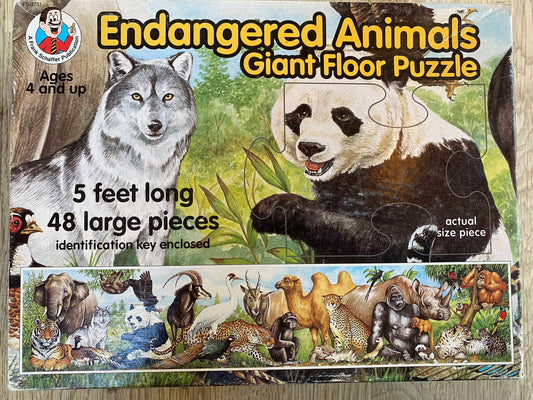 Endangered Animals - Giant Floor Puzzle - 48 large pieces - 5 feet long