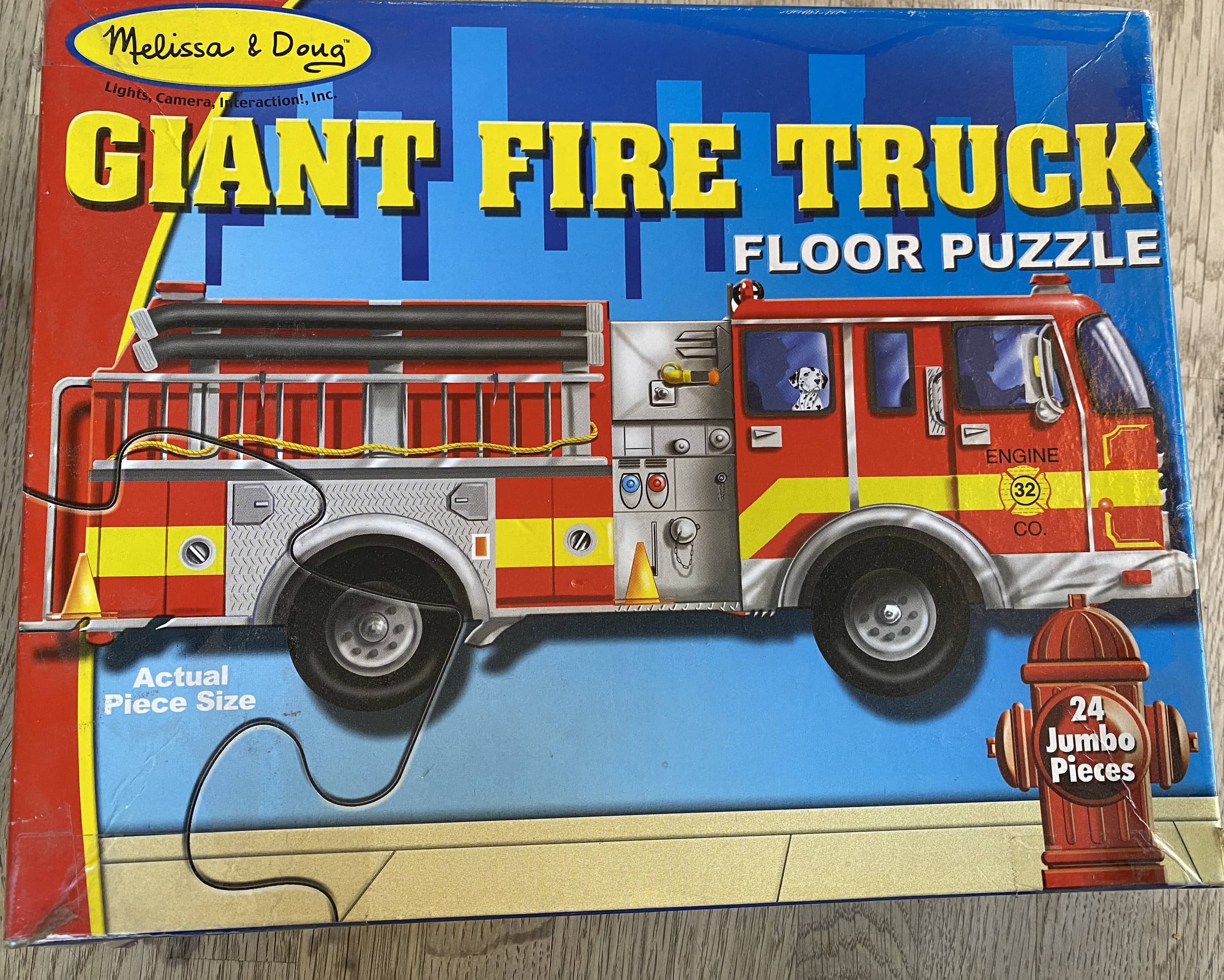 Melissa & Doug Giant Fire Truck Floor Puzzle - 24 Pieces, 4 feet long