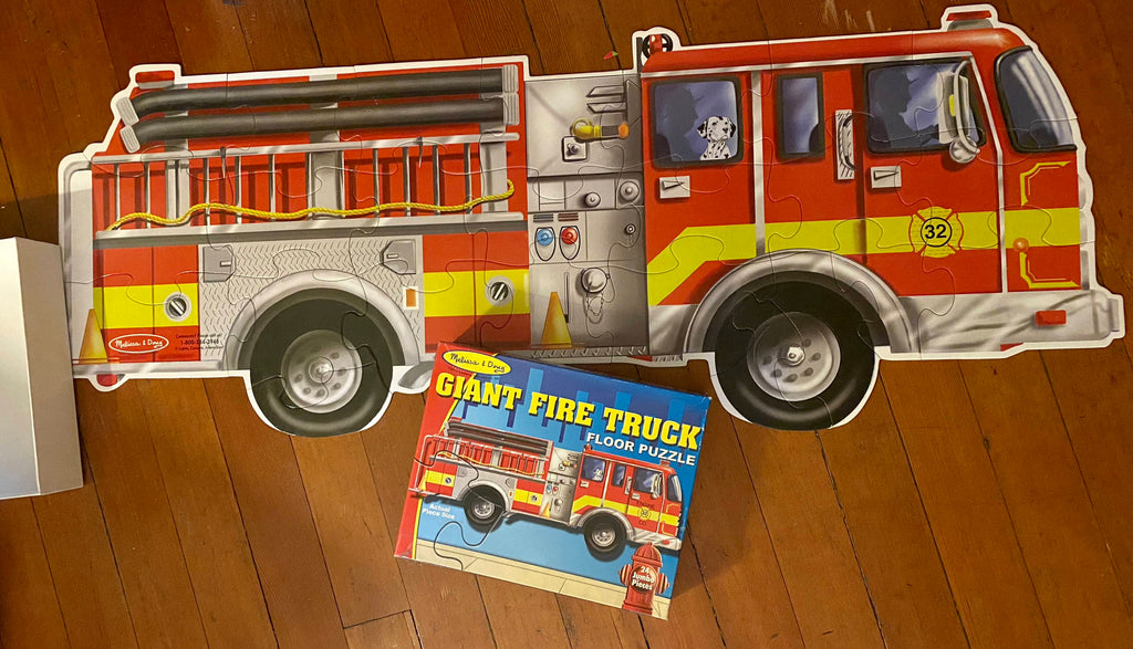 Melissa & Doug Giant Fire Truck Floor Puzzle - 24 Pieces, 4 feet long