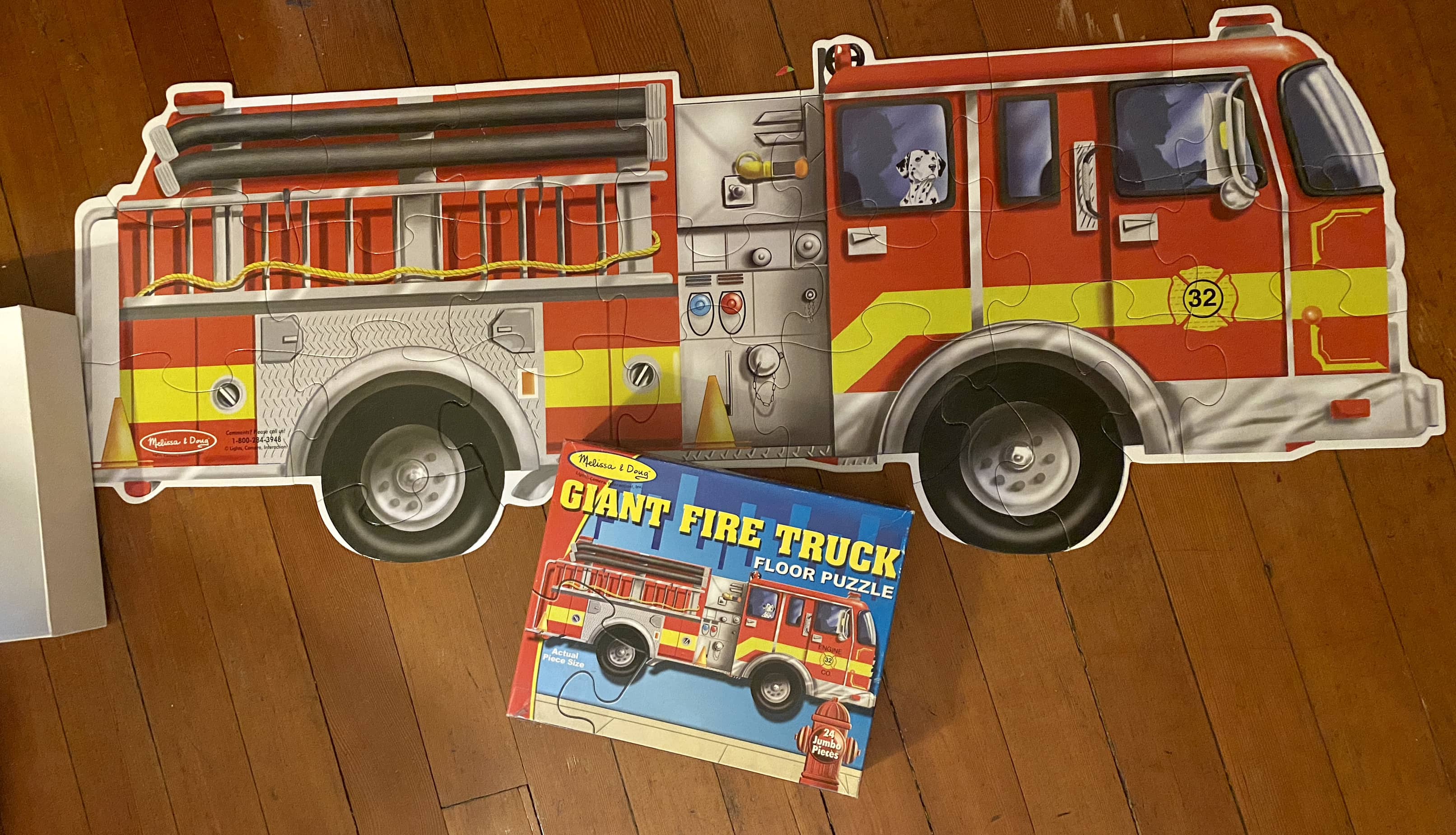 Melissa & Doug Giant Fire Truck Floor Puzzle - 24 Pieces, 4 feet long