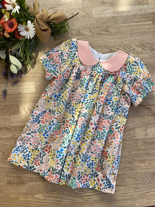 Wildflowers Dress with Peter Pan Collar (SAMPLE) Size 3t